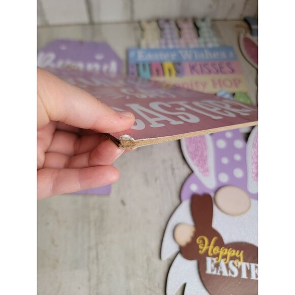 Bunny sign AS IS variety Easter home decor set peep jelly bean egg hunt - Picture 10 of 14